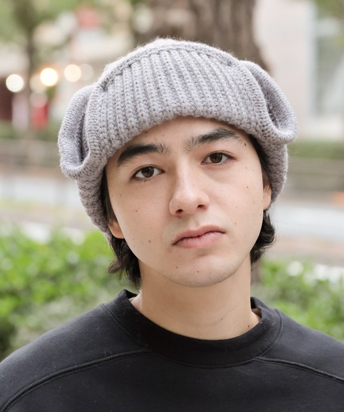 niko and...(ニコアンド)の「ウール混フライトニットワッチ(ニットキャップ/ビーニー・メンズ・ブラック/グレー・FREE)」の17枚目の写真