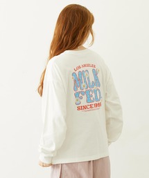 FLOWER DOT PATTERN LOGO WIDE L/S TEE