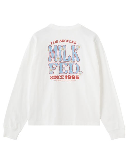 MILKFED.(ミルクフェド)の「FLOWER DOT PATTERN LOGO WIDE L/S TEE(Tシャツ/カットソー・レディース・ライトピンク/ネイビー/ホワイト・L/M)」の15枚目の写真