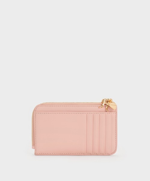 CHARLES & KEITH(チャールズ & キース)の「Arrietty アリエッティ キルトボウハートチャーム ジップアラウンドウォレット(カードケース・レディース・ライトピンク/ブラック/ワインレッド・XXS)」の12枚目の写真