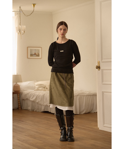 LETERIE（レテリー）の「COMFY BUSTIER TOP T-SHIRT_BLACK（Tシャツ/カットソー・レディース・ブラック・FREE）」の3枚目の写真