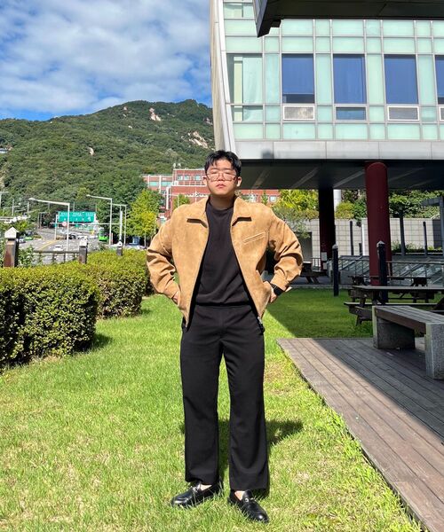 MUSINSA STANDARD（ムシンサスタンダード）の「シンセティックスエードワークジャケット[ベージュ]（ライダースジャケット・メンズ・その他・MEDIUM/LARGE/X-LARGE/XX-LARGE）」の19枚目の写真