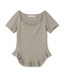 MILLO WOMEN（ミロウーマン）の「Ribbed Apron T-Shirt [Warm Gray]（Tシャツ/カットソー・レディース）」