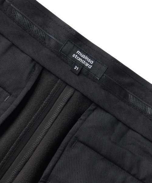 MUSINSA STANDARD（ムシンサスタンダード）の「ヘビーウェイト裏起毛ワイドヒドゥンバンディングスラックス[ダークグレー]（スラックス・メンズ・その他・40/38/42/36/34/32/30/31/33/26/27/28/29）」の6枚目の写真