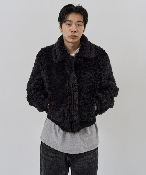 NUAKLE(ヌアクル)の「(m) コージーリバーシブルファージャケット_ブラック(ムートンコート・メンズ・その他・1/2)」の1枚目の写真