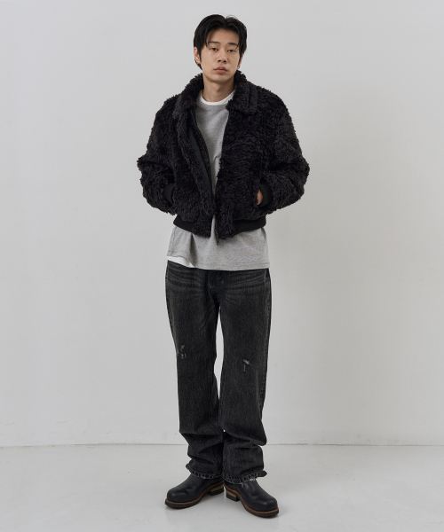NUAKLE(ヌアクル)の「(m) コージーリバーシブルファージャケット_ブラック(ムートンコート・メンズ・その他・1/2)」の5枚目の写真