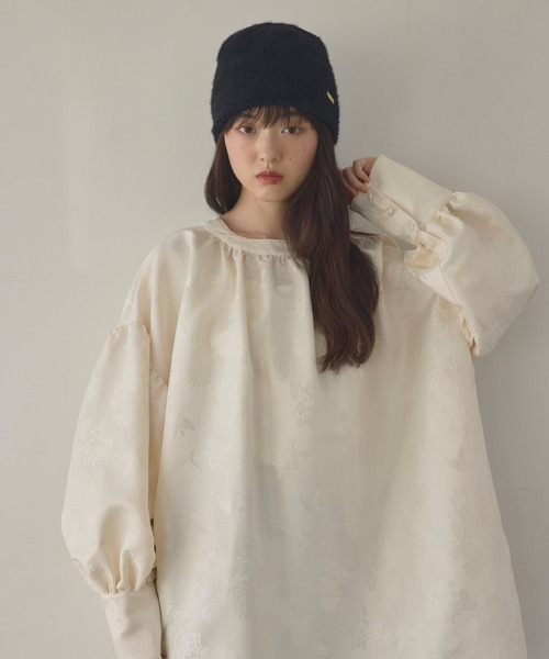 Alumu.(エルム)の「AM571003ジャガード2WAYチュニックトップス(チュニック・レディース・アイボリー・FREE)」の10枚目の写真