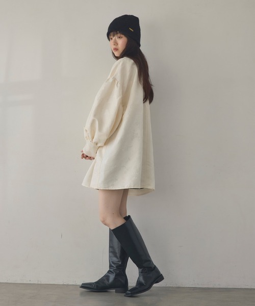 Alumu.(エルム)の「AM571003ジャガード2WAYチュニックトップス(チュニック・レディース・アイボリー・FREE)」の15枚目の写真