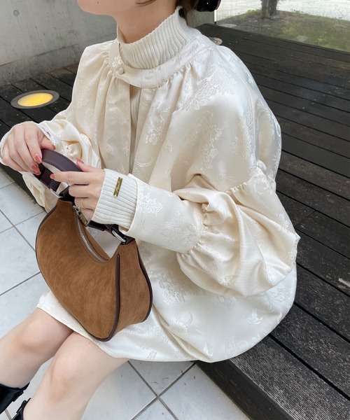 Alumu.(エルム)の「AM571003ジャガード2WAYチュニックトップス(チュニック・レディース・アイボリー・FREE)」の17枚目の写真