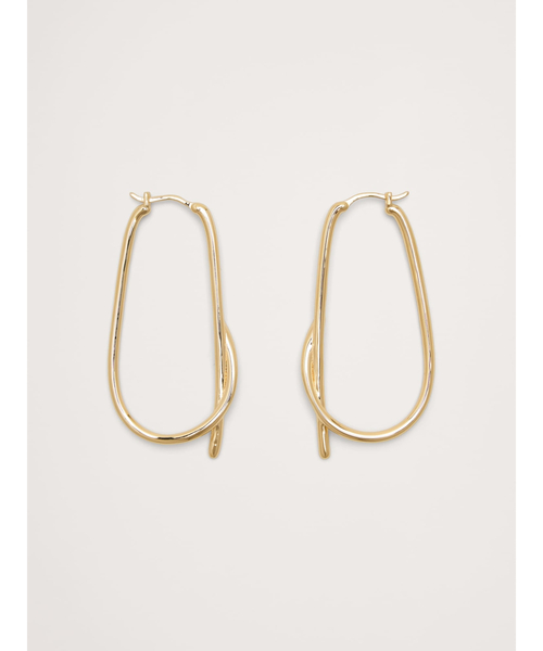 Banana Republic(バナナリパブリック)の「ラージノット フープピアス(ピアス(両耳用)・レディース・シルバー/ゴールド・ONE SIZE)」の2枚目の写真