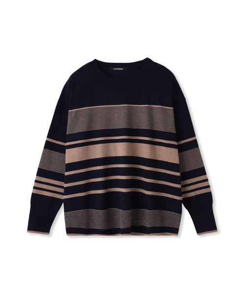 LAUTREAMONT(ロートレアモン)の「【WEB限定】ランダムボーダーニット≪11号あり/洗える≫(ニット/セーター・レディース・ホワイト系その他/ブラウン系その他/オレンジ系その他/ダークネイビー・11号/9号)」の5枚目の写真