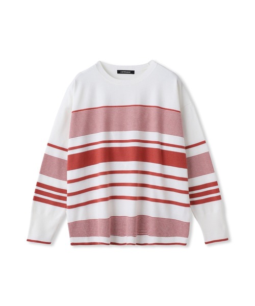 LAUTREAMONT(ロートレアモン)の「【WEB限定】ランダムボーダーニット≪11号あり/洗える≫(ニット/セーター・レディース・ホワイト系その他/ブラウン系その他/オレンジ系その他/ダークネイビー・11号/9号)」の22枚目の写真
