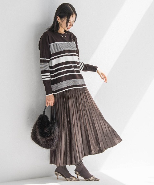 LAUTREAMONT(ロートレアモン)の「【WEB限定】ランダムボーダーニット≪11号あり/洗える≫(ニット/セーター・レディース・ホワイト系その他/ブラウン系その他/オレンジ系その他/ダークネイビー・11号/9号)」の21枚目の写真