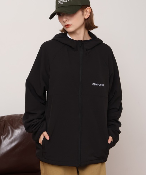 CONVERSE（コンバース）の「【CONVERSE/コンバース】裏ボアボンディング ジップアップパーカー（パーカー・メンズ・カーキ/ブラック・M/XL/L）」の19枚目の写真