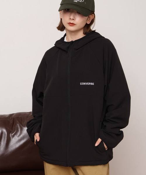 CONVERSE（コンバース）の「【CONVERSE/コンバース】裏ボアボンディング ジップアップパーカー（パーカー・メンズ・カーキ/ブラック・M/XL/L）」の20枚目の写真