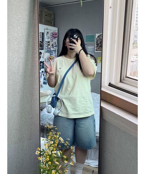 GLW（ジーエルダブリュ）の「バミューダヴィンテージウォッシングカーペンターデニムパンツショーツミディアムインディゴ（その他パンツ・レディース・その他・SMALL/X-SMALL/MEDIUM/X-LARGE/LARGE）」の13枚目の写真