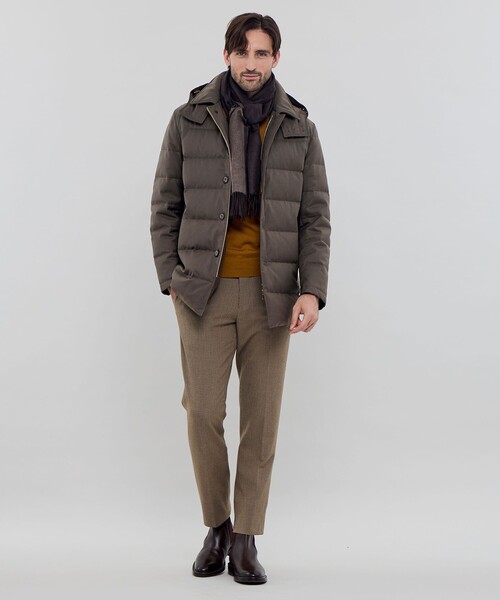 MACKINTOSH LONDON(マッキントッシュ ロンドン)の「【ELINGTON】ウールサキソニーフーデッドダウンアウター(ダウンジャケット/コート・メンズ・ネイビー/チャコールグレー/ベージュ系その他5・38/42/40)」の6枚目の写真