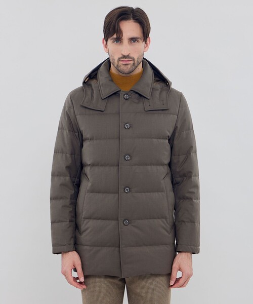 MACKINTOSH LONDON(マッキントッシュ ロンドン)の「【ELINGTON】ウールサキソニーフーデッドダウンアウター(ダウンジャケット/コート・メンズ・ネイビー/チャコールグレー/ベージュ系その他5・38/42/40)」の7枚目の写真