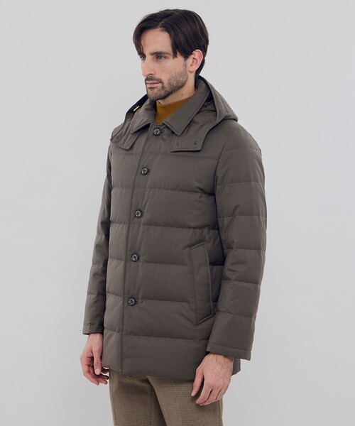 MACKINTOSH LONDON(マッキントッシュ ロンドン)の「【ELINGTON】ウールサキソニーフーデッドダウンアウター(ダウンジャケット/コート・メンズ・ネイビー/チャコールグレー/ベージュ系その他5・38/42/40)」の8枚目の写真