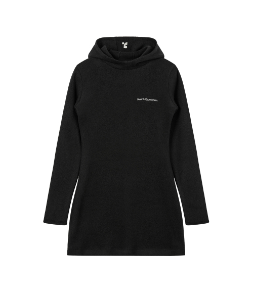 Rest&Recreation(レストアンドレクリエーション)の「HAIRY HOOD KNIT DRESS - BLACK(ワンピース・レディース・その他・ONE)」の1枚目の写真