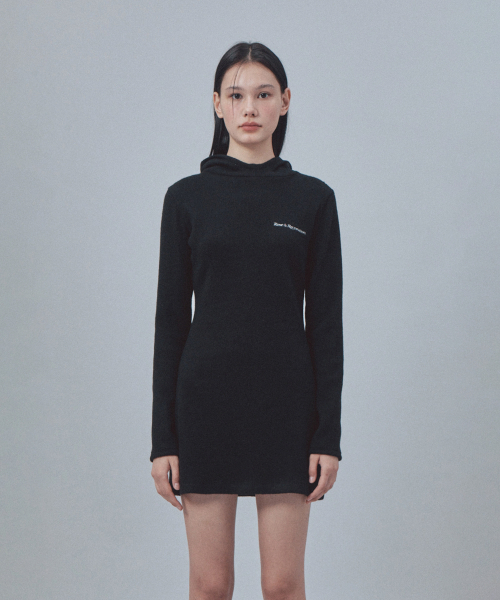 Rest&Recreation(レストアンドレクリエーション)の「HAIRY HOOD KNIT DRESS - BLACK(ワンピース・レディース・その他・ONE)」の3枚目の写真