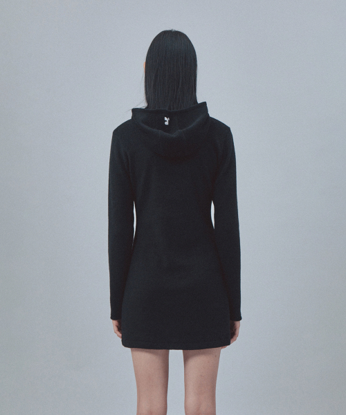 Rest&Recreation(レストアンドレクリエーション)の「HAIRY HOOD KNIT DRESS - BLACK(ワンピース・レディース・その他・ONE)」の4枚目の写真
