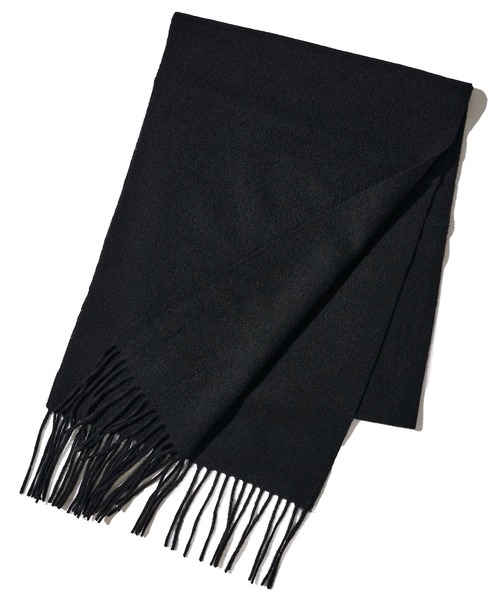 TETE HOMME(テットオム)の「【WEB限定】カシミア混 ソリッドマフラー(マフラー・メンズ・ブラック/ワイン/グレー/ブルー・FREE)」の1枚目の写真