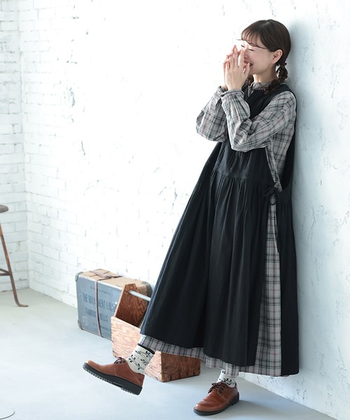 soulberry(ソウルベリー)の「クラシカルな、かさねるワンピース(ワンピース・レディース・ブラック・M/L/LL/3L/4L/5L)」の16枚目の写真