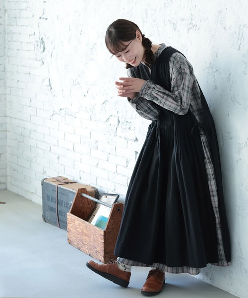 soulberry(ソウルベリー)の「クラシカルな、かさねるワンピース(ワンピース・レディース・ブラック・M/L/LL/3L/4L/5L)」の12枚目の写真