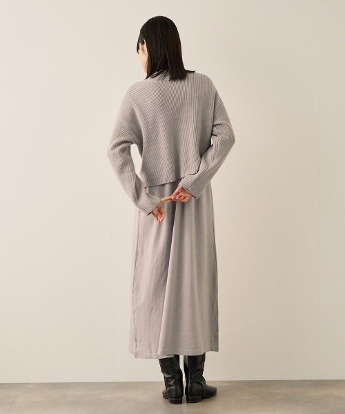 ketty(ケティ)の「カシュクールニットアンサンブルワンピース≪手洗い可能≫(ワンピース・レディース・ブラック/ベージュ・M)」の14枚目の写真