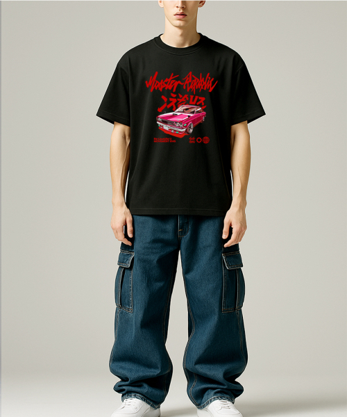 MONSTER REPUBLIC(モンスターリパブリック)の「レトロドリフトレッドTシャツブラック_8145(Tシャツ/カットソー・レディース・その他・LARGE/X-LARGE/SMALL/MEDIUM)」の2枚目の写真