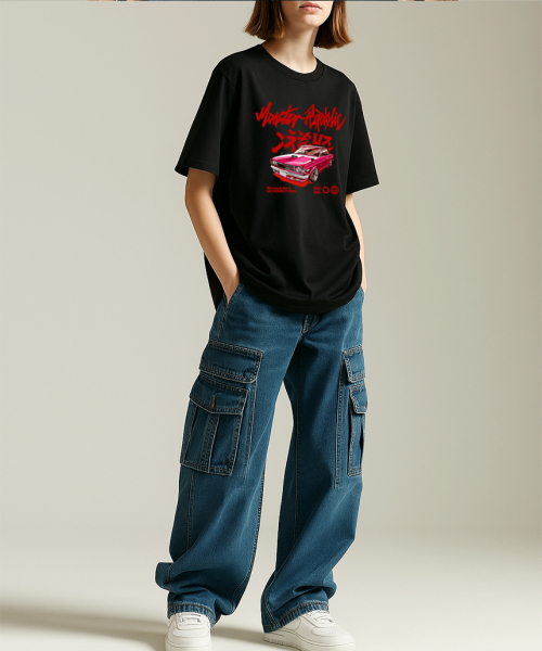 MONSTER REPUBLIC(モンスターリパブリック)の「レトロドリフトレッドTシャツブラック_8145(Tシャツ/カットソー・レディース・その他・LARGE/X-LARGE/SMALL/MEDIUM)」の5枚目の写真