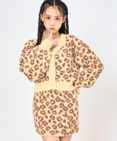 セール】レオパード柄 シャギーニットセットアップ【キッズお揃い