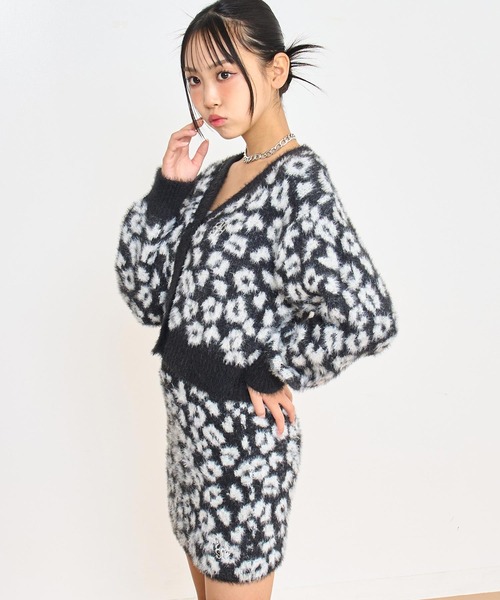 セール】レオパード柄 シャギーニットセットアップ【キッズお揃い