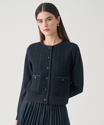 ANAYI | 【Eternal Line 2026】ツイードコンビブルゾン カーディガン(カーディガン/ボレロ)