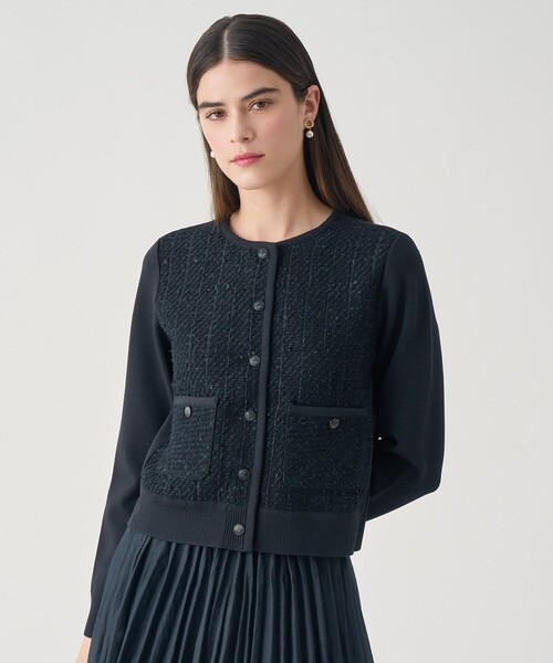 Eternal Line 2026】ツイードコンビブルゾン カーディガン