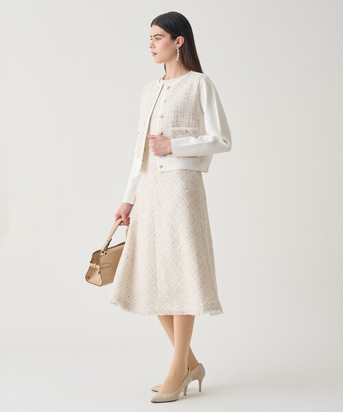 ANAYI（アナイ）の「【Eternal Line 2026】ツイードコンビブルゾン カーディガン（カーディガン/ボレロ・レディース・ブルー系その他/ネイビー/ピンク・36/38）」の12枚目の写真