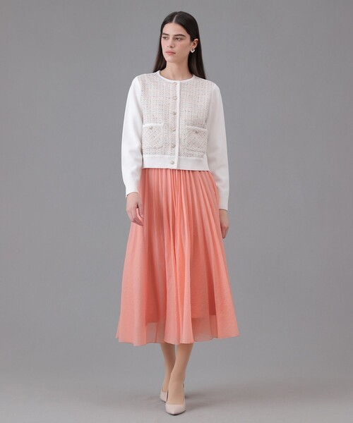 ANAYI（アナイ）の「【Eternal Line 2026】ツイードコンビブルゾン カーディガン（カーディガン/ボレロ・レディース・ブルー系その他/ネイビー/ピンク・36/38）」の13枚目の写真