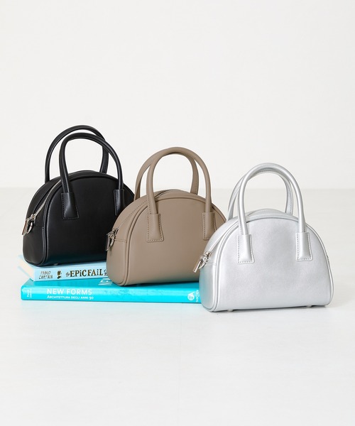 MISCH MASCH(ミッシュマッシュ)の「ラウンドミニボストンバッグ(ハンドバッグ・レディース・ブラック/シルバー/ベージュ・フリ-)」の8枚目の写真