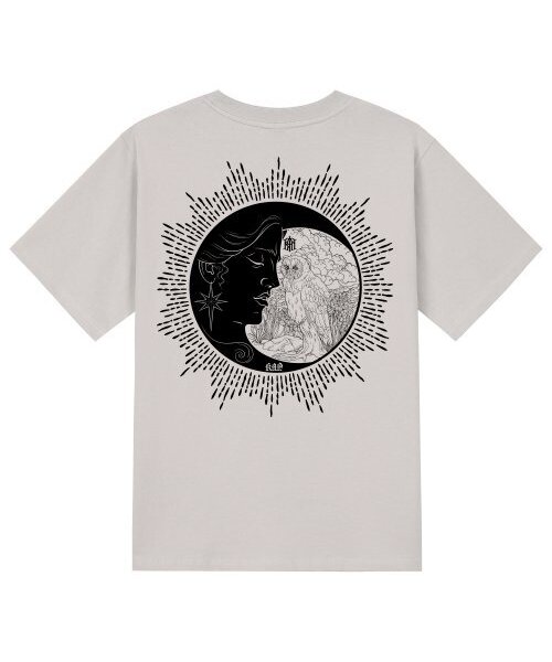 KAN6312(カン6312)の「KTC0138 オールドムーン 半袖Tシャツ - ベージュ(Tシャツ/カットソー・メンズ・その他・SMALL/MEDIUM/LARGE/X-LARGE)」の1枚目の写真