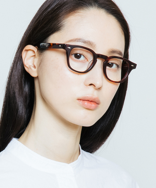 ASHCROFT Ginsberg アシュクロフト度付きメガネ ギンズバーグ43 - デミレッド（メガネ）｜ASHCROFT（アッシュクロフト