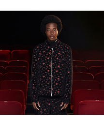 UNALLOYED（アナロイド）の「フローラルジャカードジップアップジャケット / ブラック（その他アウター）」