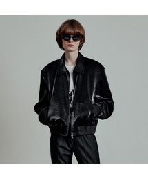 LMOOD（エルムード）の「Mercury satin blue jean jacket black（MA-1・メンズ）」