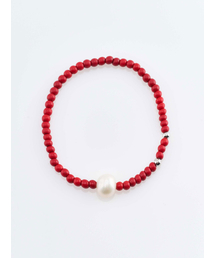 DENU（デヌ）の「Realstone Color Bead Bracelet-Red（ブレスレット）」