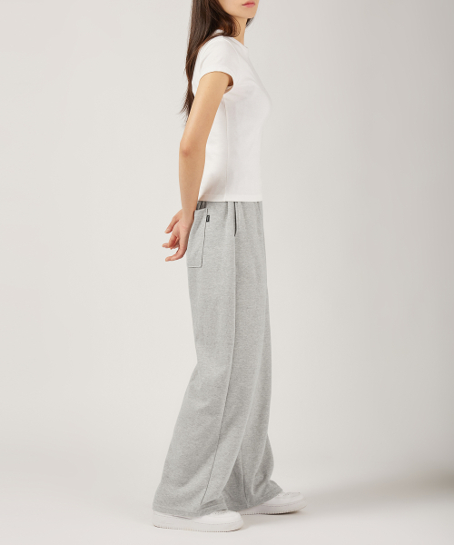 TOPBOY(トップボーイ)の「ウィメンズワイドスウェットパンツメランジ(スウェットパンツ・レディース・グレー・SMALL/MEDIUM)」の2枚目の写真
