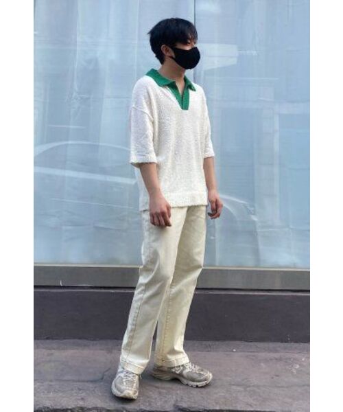 BLOND9(ブロンドナイン)の「テールヤーンカラーリング半袖ニット_アイボリーグリーン(ニット/セーター・メンズ・アイボリー・LARGE/MEDIUM/X-LARGE)」の12枚目の写真