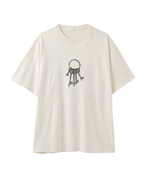 AREUBAN(アルバン)の「エーテルアンティークキーTシャツ_アンティークホワイト(Tシャツ/カットソー・メンズ・ホワイト・3/2)」の1枚目の写真