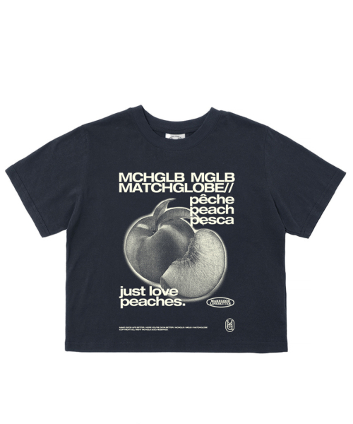 MATCHGLOBE(マッチグローブ)の「ピーチクロップTシャツ(ネイビー)(Tシャツ/カットソー・レディース・その他・FREE)」の6枚目の写真