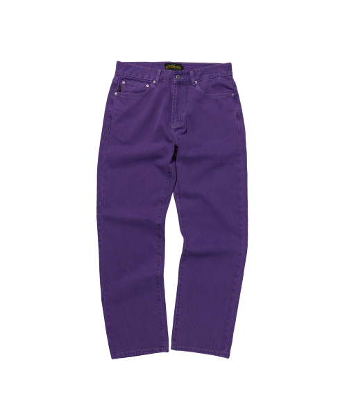 PIG DYED DENIM JEANS (PURPLE)（デニムパンツ）｜AFTERMATH（アフター