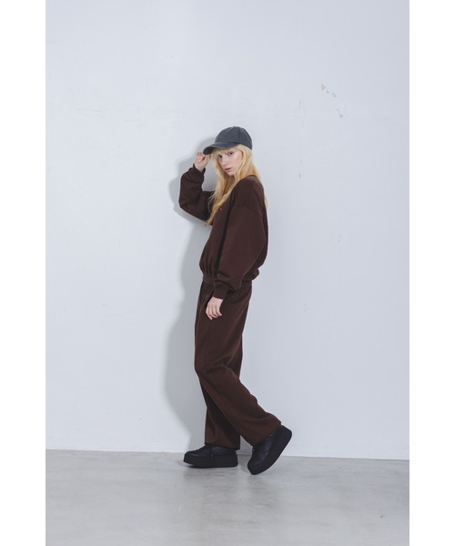 Beyond Basics(ビヨンド ベーシックス)の「GOAT / 13.5oz WIDE SWEAT PANTS(スウェットパンツ・レディース・ライトイエロー/ヘザーグレー/チャコールグレー/ブラック/サックスブルー/アイボリー/チョコ・M/S)」の4枚目の写真
